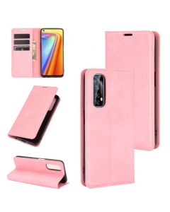 Realme 7 Super Soft Leather Flip Cover Phone Case Dual Invisible Magnets Snap