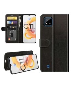 Realme C11 (2021) Flip Folio Leather Wallet Case with ID and Credit Card Pockets
