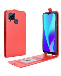 Realme C15 Leather Flip Phone Case Flip Cover Vertical Open Wallet Case