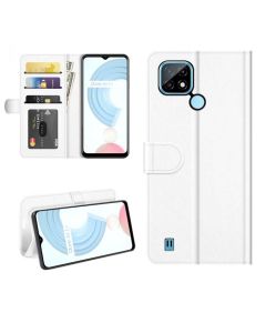 Realme C21 Flip Folio Leather Wallet Case with ID and Credit Card Pockets