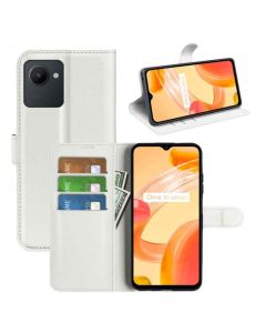 realme C30 Phone Case Wallet Flip Cover Folio Leather Case Stand Display Card Pocket
