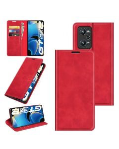 Realme GT Neo2 Super Soft Leather Flip Cover Phone Case Dual Invisible Magnets Snap