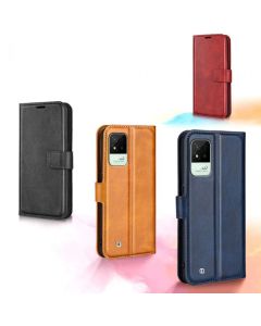Realme Narzo 50i Flip Cover Leather Wallet Case with Rectangle Magnetic Snap