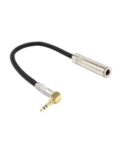 Right angle 3.5 mm (18'') TRS to 6.35 mm (14'')  HIFI Cable 