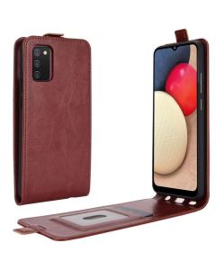 Samsung Galaxy A02s Leather Flip Phone Case Flip Cover Vertical Open Wallet Case