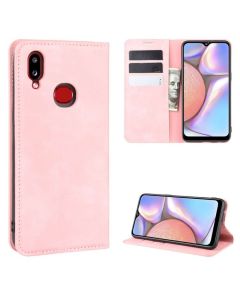 Samsung Galaxy A10s Super Soft Leather Flip Cover Phone Case Dual Invisible Magnets Snap