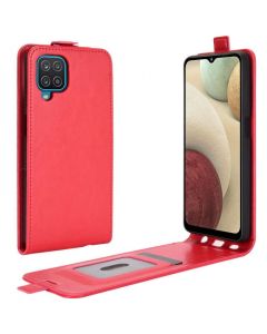 Samsung Galaxy A12 Leather Flip Phone Case Flip Cover Vertical Open Wallet Case