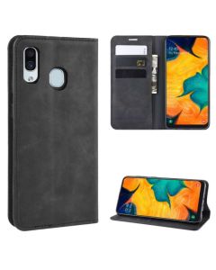 Samsung Galaxy A30 /Galaxy A20 Super Soft Leather Flip Cover Phone Case Dual Invisible Magnets Snap