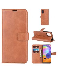 Samsung Galaxy A31 Flip Cover Leather Wallet Case with Rectangle Magnetic Snap