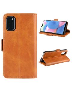 Samsung Galaxy A41 Flip Cover Leather Wallet Case with Dual Magnetic Closure