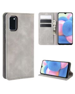 Samsung Galaxy A41 Super Soft Leather Flip Cover Phone Case Dual Invisible Magnets Snap