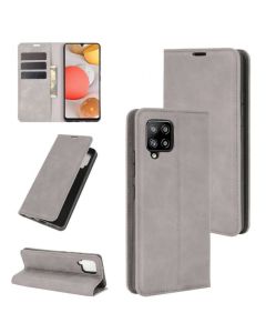 Samsung Galaxy A42 5G Super Soft Leather Flip Cover Phone Case Dual Invisible Magnets Snap