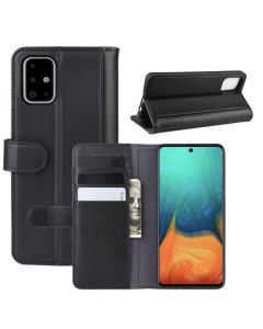 Samsung Galaxy A71 Phone Case Wallet Flip Cover Folio Genuine Leather Case Stand Display Card Pocket