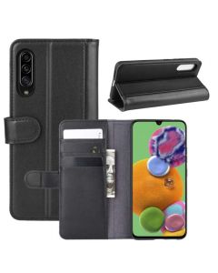 Samsung Galaxy A90 5G Phone Case Wallet Flip Cover Folio Genuine Leather Case Stand Display Card Pocket