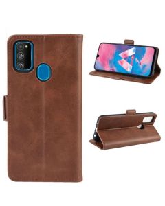 Samsung Galaxy M30s Flip Cover Leather Wallet Case with Dual Magnetic Closure