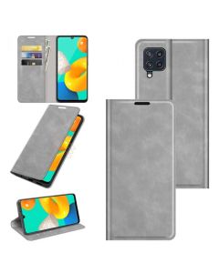 Samsung Galaxy M32 Super Soft Leather Flip Cover Phone Case Dual Invisible Magnets Snap