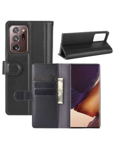 Samsung Galaxy Note 20 Ultra Phone Case Wallet Flip Cover Folio Genuine Leather Case Stand Display Card Pocket