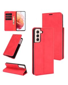 Samsung Galaxy S21 Plus Super Soft Leather Flip Cover Phone Case Dual Invisible Magnets Snap