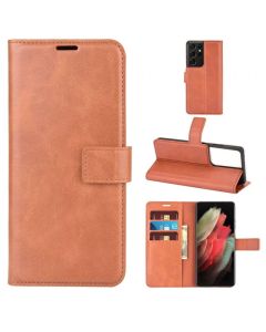Samsung Galaxy S21 Ultra 5G Flip Cover Leather Wallet Case with Rectangle Magnetic Snap