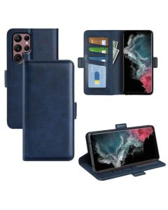 Samsung Galaxy S23 Ultra Flip Cover Leather Wallet Case with Dual Magnetic Closure