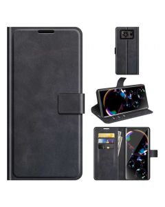 Sharp Aquos R6 Flip Cover Leather Wallet Case with Rectangle Magnetic Snap