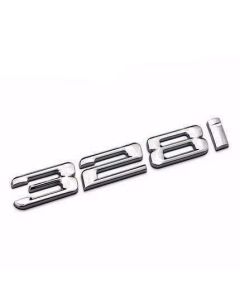 Silver BMW 328 Rear Trunk Emblem Model Stickers