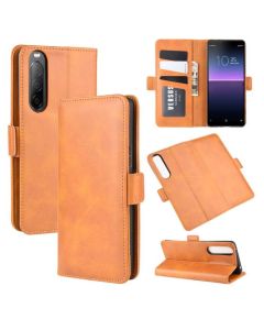 Sony Xperia 10 II Flip Cover Leather Wallet Case with Dual Magnetic Closure