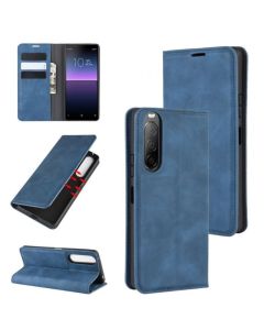 Sony Xperia 10 II Super Soft Leather Flip Cover Phone Case Dual Invisible Magnets Snap