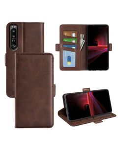 Sony Xperia 1 IV Flip Cover Leather Wallet Case with Dual Magnetic Closure