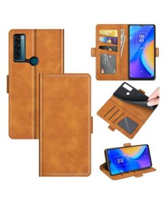 TCL 20 SE Flip Cover Leather Wallet Case with Dual Magnetic Closure