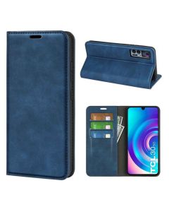 TCL 30 Plus | TCL 30 Super Soft Leather Flip Cover Phone Case Dual Invisible Magnets Snap