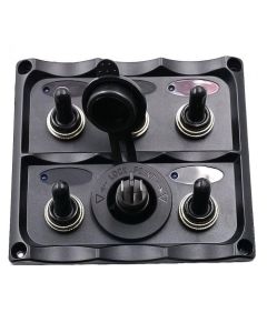 Toggle switch Panel with blue indicator 12V 24V refrigerator power socket