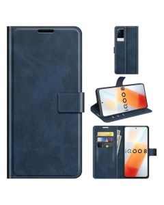 vivo iQOO 8 Flip Cover Leather Wallet Case with Rectangle Magnetic Snap