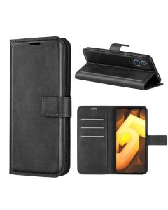 vivo iQOO U5 5G Flip Cover Leather Wallet Case with Rectangle Magnetic Snap
