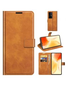 vivo X70 Pro+ (X70 Pro Plus) Flip Cover Leather Wallet Case with Rectangle Magnetic Snap