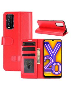 Vivo Y20 Flip Folio Leather Wallet Case with ID and Credit Card Pockets