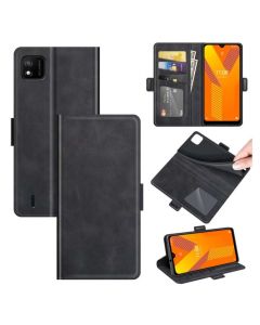 Wiko Y62 Flip Cover Leather Wallet Case with Dual Magnetic Closure