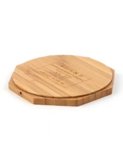 Wireless Charger Bamboo Qi Charging Pad Ultra Slim Octangle