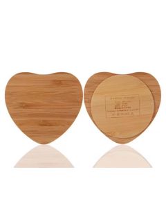 Wireless Charger Bamboo Qi Charging Pad Ultra Slim Triangle Heart shape