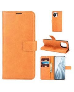 Xiaomi Mi 11 Flip Cover Leather Wallet Case with Rectangle Magnetic Snap