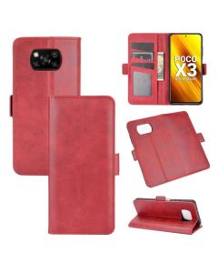 Xiaomi Poco X3 Flip Cover Leather Wallet Case with Dual Magnetic Closure