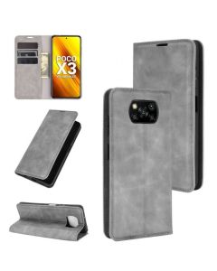 Xiaomi Poco X3 Super Soft Leather Flip Cover Phone Case Dual Invisible Magnets Snap