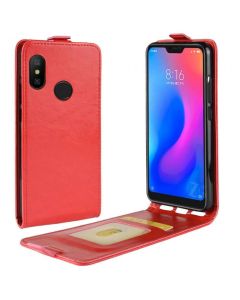 Xiaomi Redmi 6 Pro Leather Flip Phone Case Flip Cover Vertical Open Wallet Case