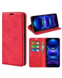 Xiaomi Redmi Note 12 Super Soft Leather Flip Cover Phone Case Dual Invisible Magnets Snap