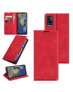 ZTE Blade A71 Super Soft Leather Flip Cover Phone Case Dual Invisible Magnets Snap