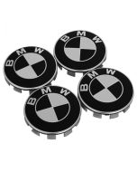4pcs BMW 56mm Black/White Car Wheel Center Logo Cap Emblem Auto Logo Badge Emblem Badge