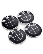 4pcs BMW 68mm Black Car Wheel Center Logo Cap Emblem Aluminium Badge