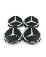 4pcs New Black MERCEDES BENZ 75MM 3INCH Wheel Center Caps HUB Caps for ML SL CLK SLK