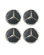 4pcs New Carbon MERCEDES BENZ 75MM 3INCH Wheel Center Caps HUB Caps for ML SL CLK SLK
