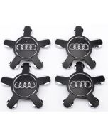 4pcs Wheel Center Caps for Audi /135mm /5.3 inches Black